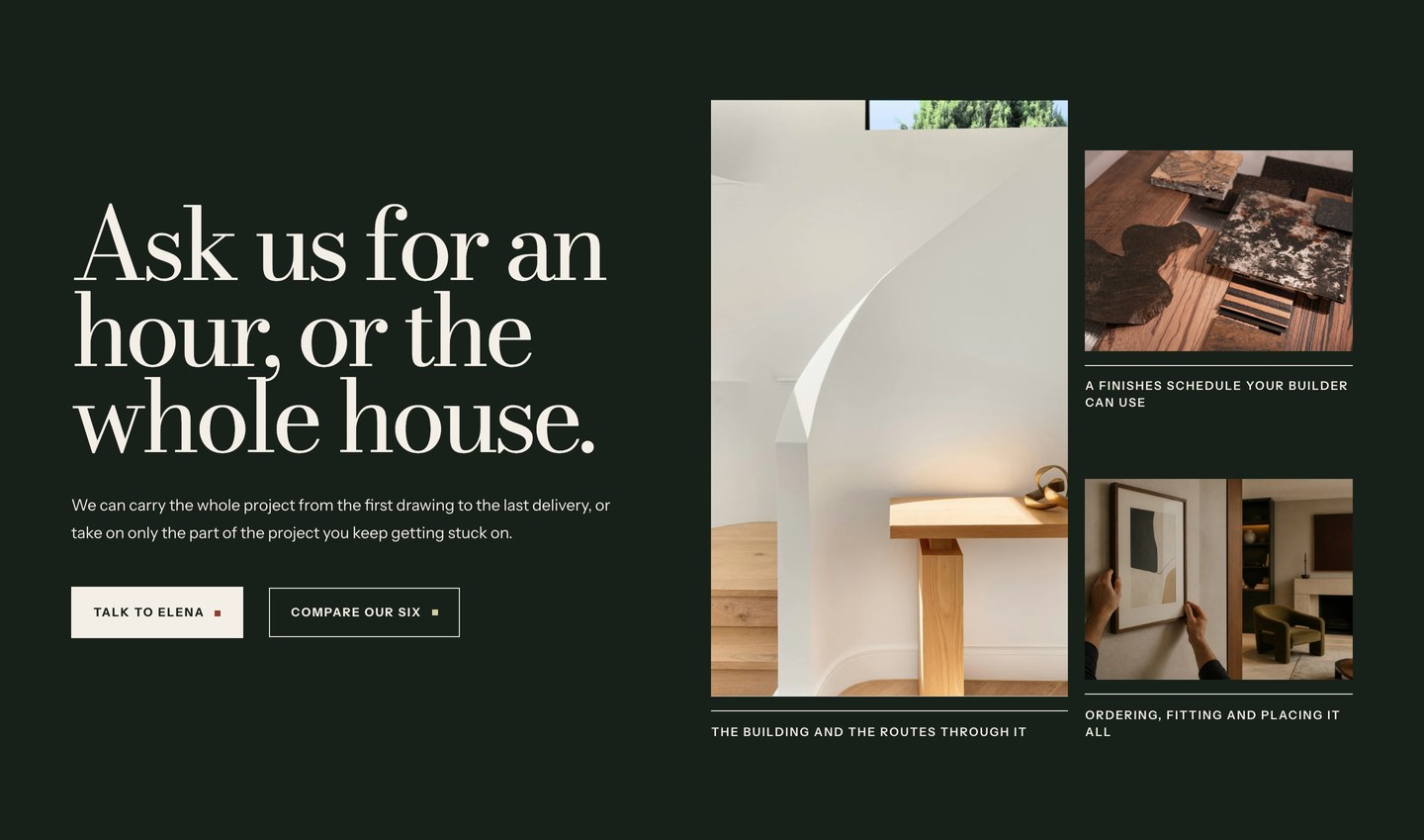 The Services page