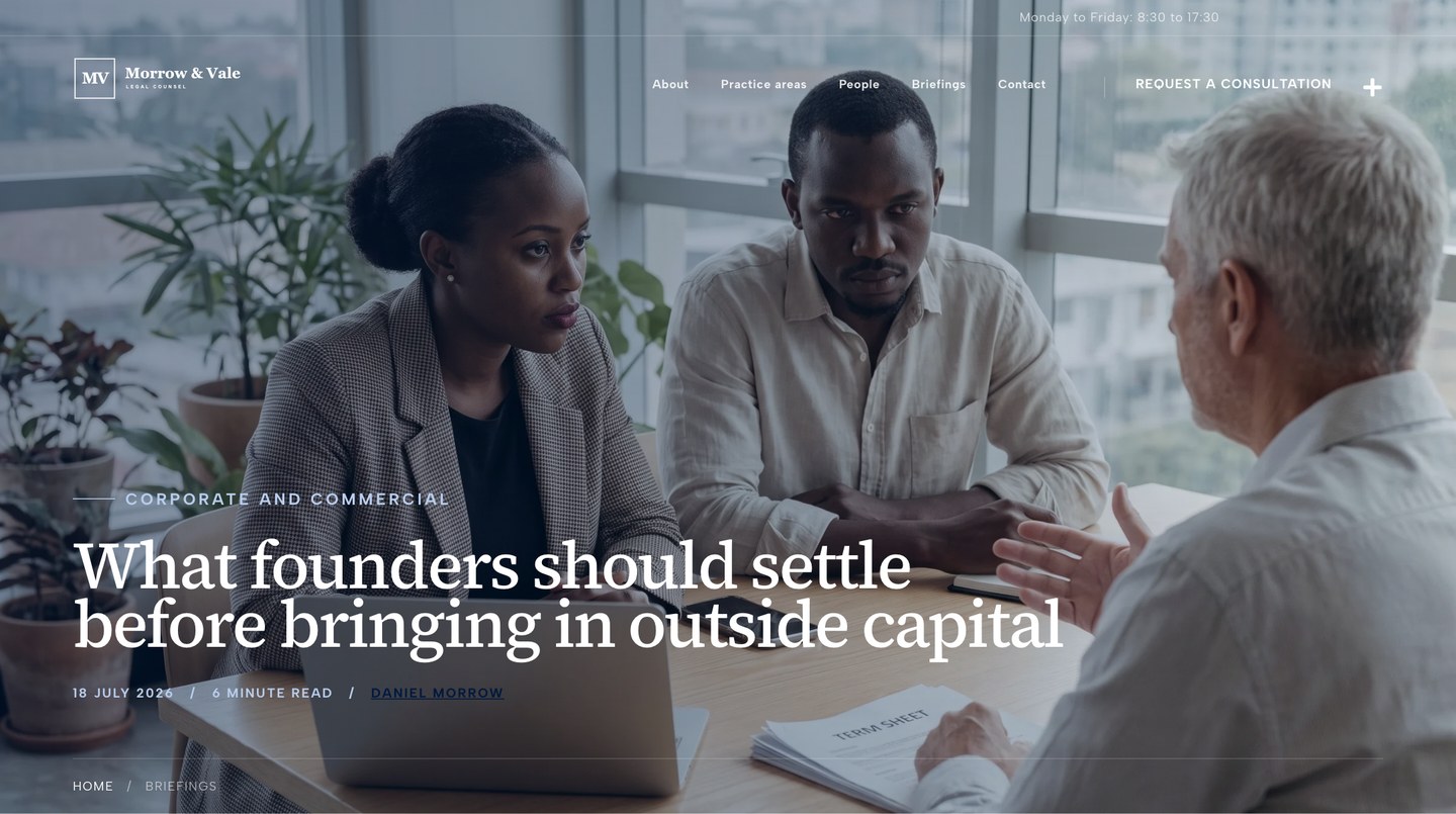 A briefing for founders