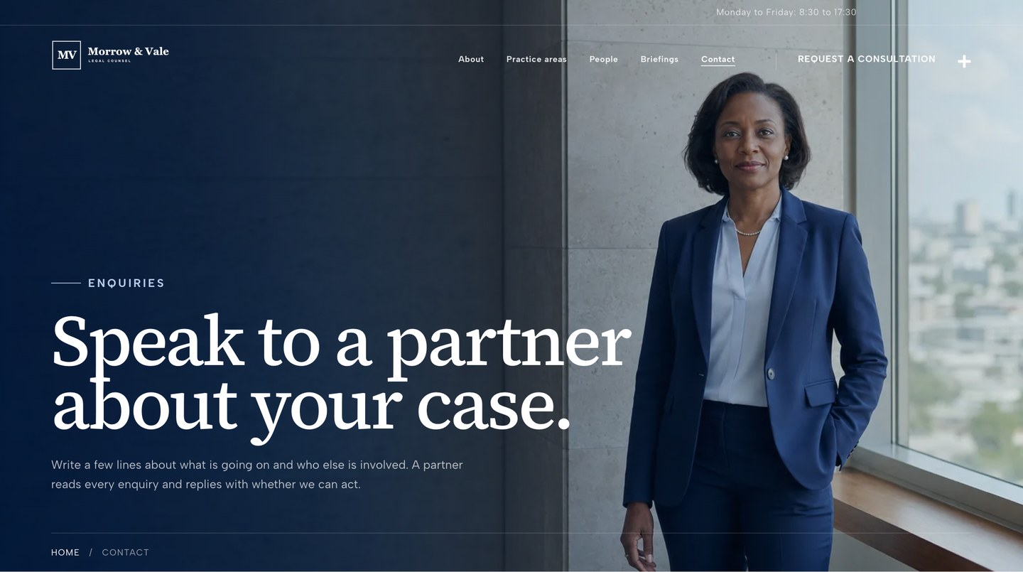 The contact page