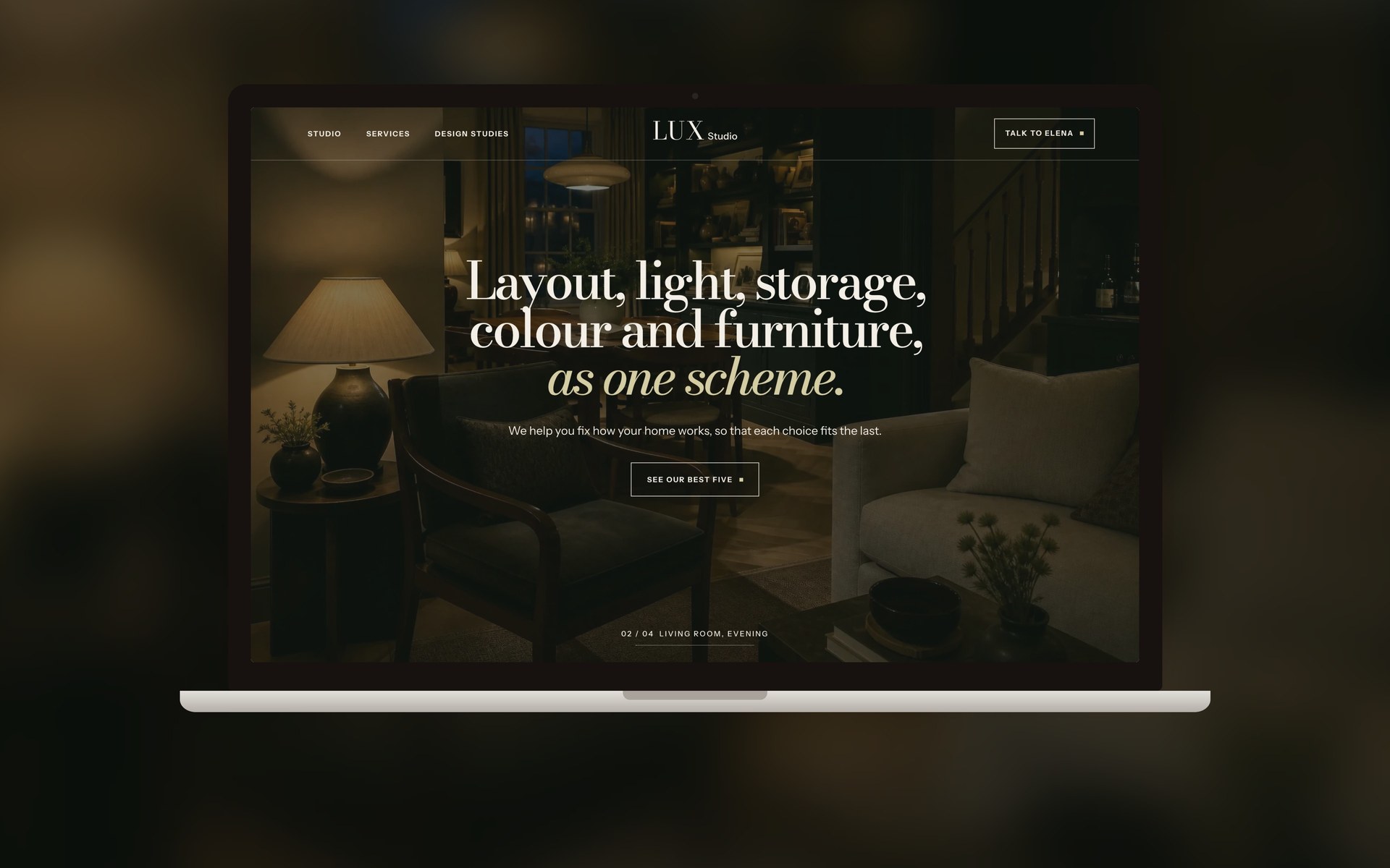 The LUX Studio website on a laptop and a phone