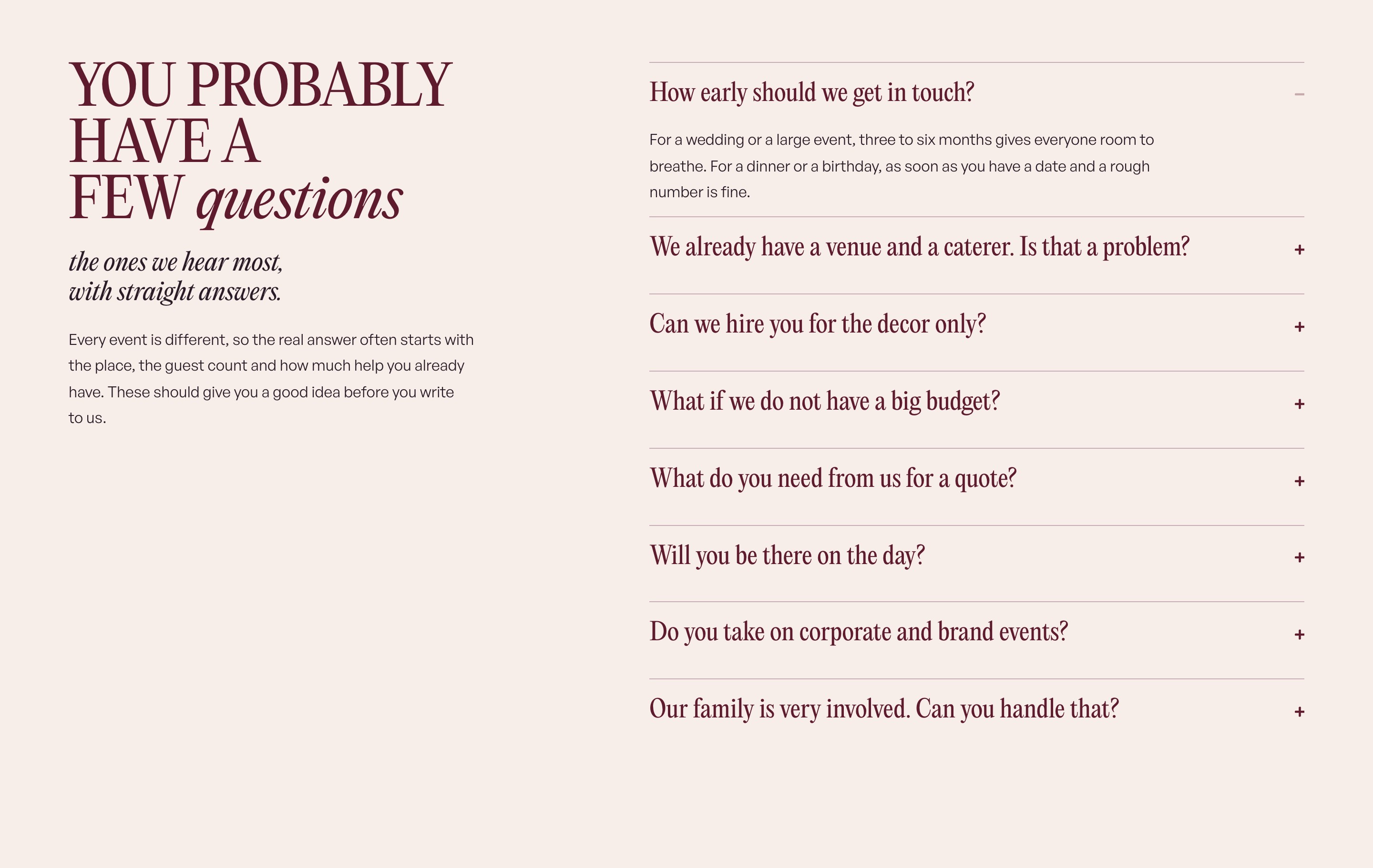 The questions