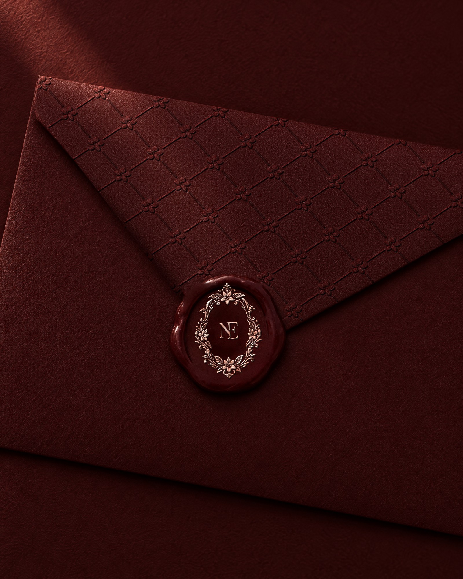 NAVA Events: a wine envelope closed with the NE wax seal